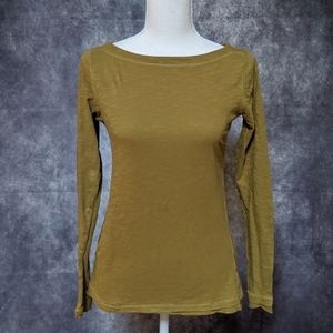 Ann Taylor Loft long sleeved boatneck tee